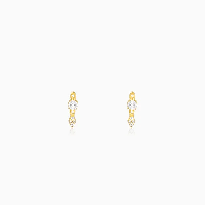 Golden Sparkling Arrowhead Earrings