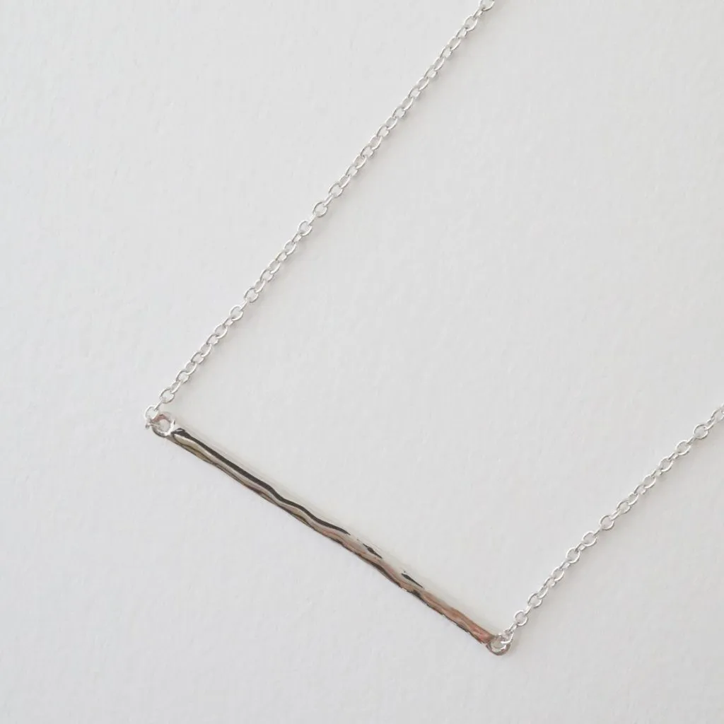 Hammered Classic Bar Necklace