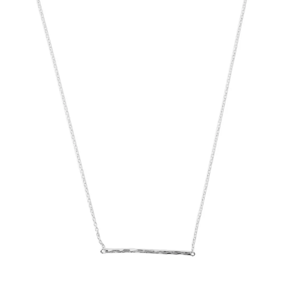 Hammered Classic Bar Necklace