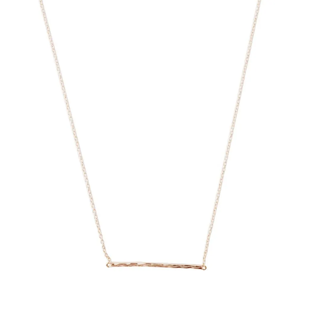 Hammered Classic Bar Necklace