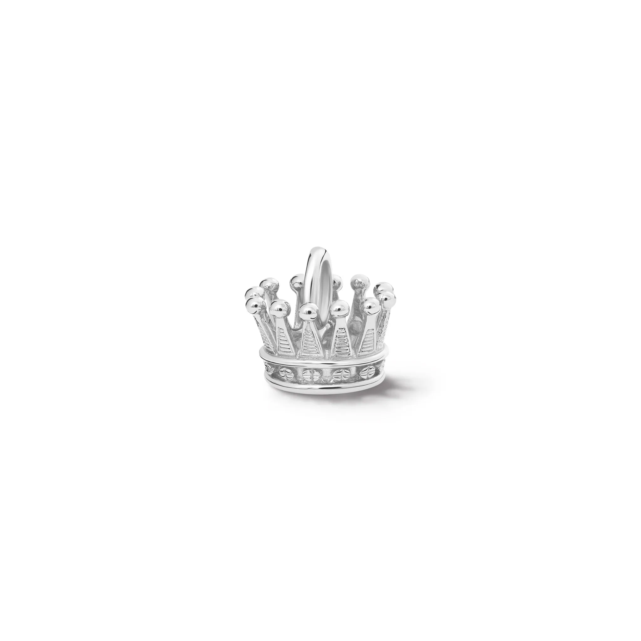 Heraldic Epiphany Crown Necklace Pendant Silver