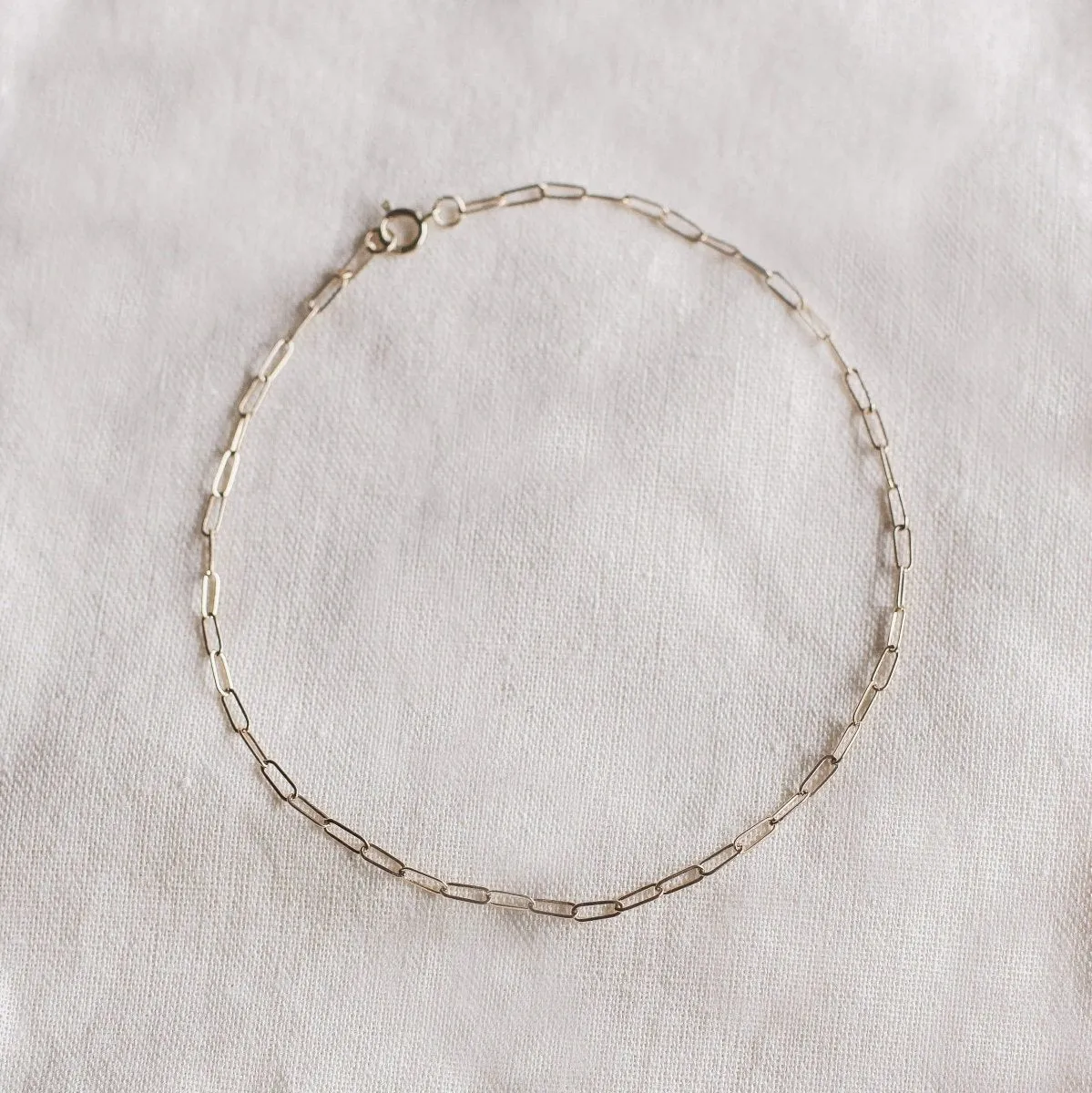 Infinite inseparable anklet - 14k yellow gold