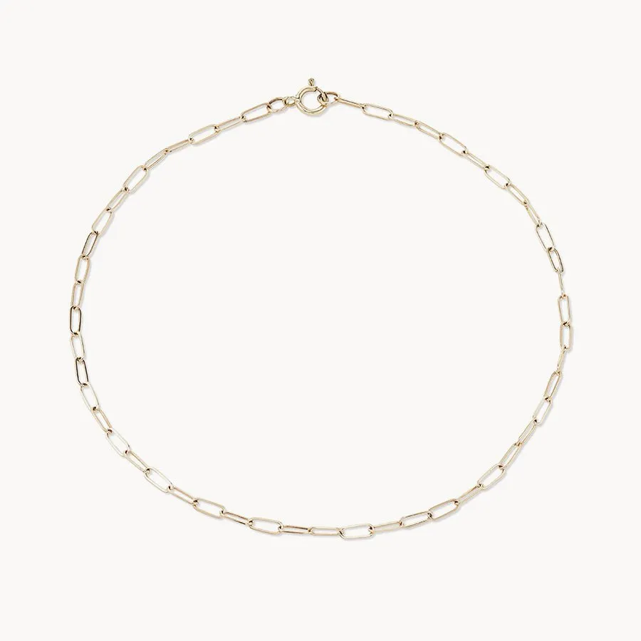 Infinite inseparable anklet - 14k yellow gold