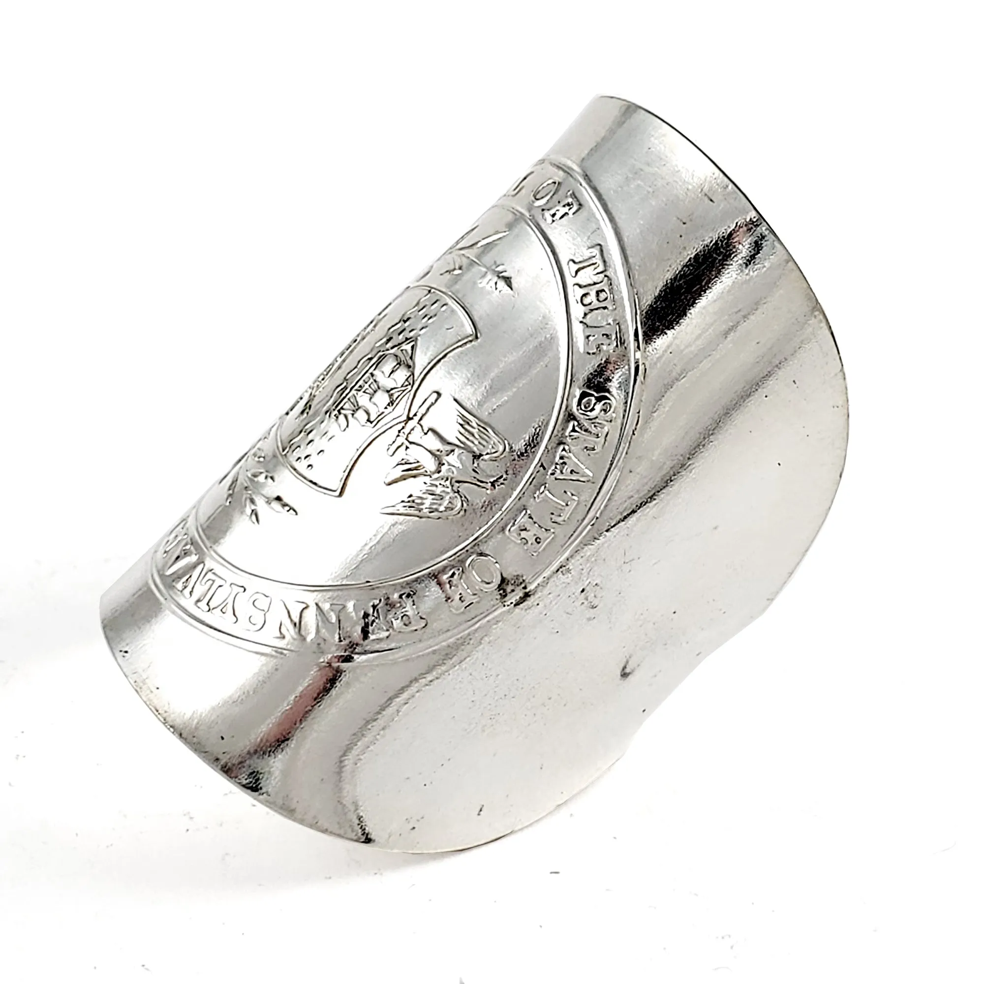 International Silver 13 Colonies Shield Spoon Ring