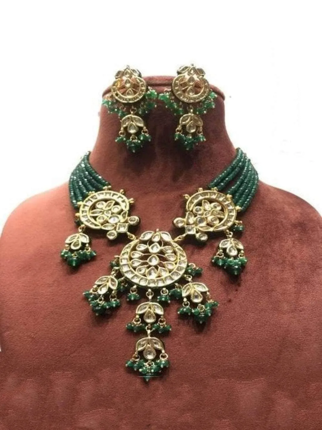 Kundan 3 Pendant Necklace