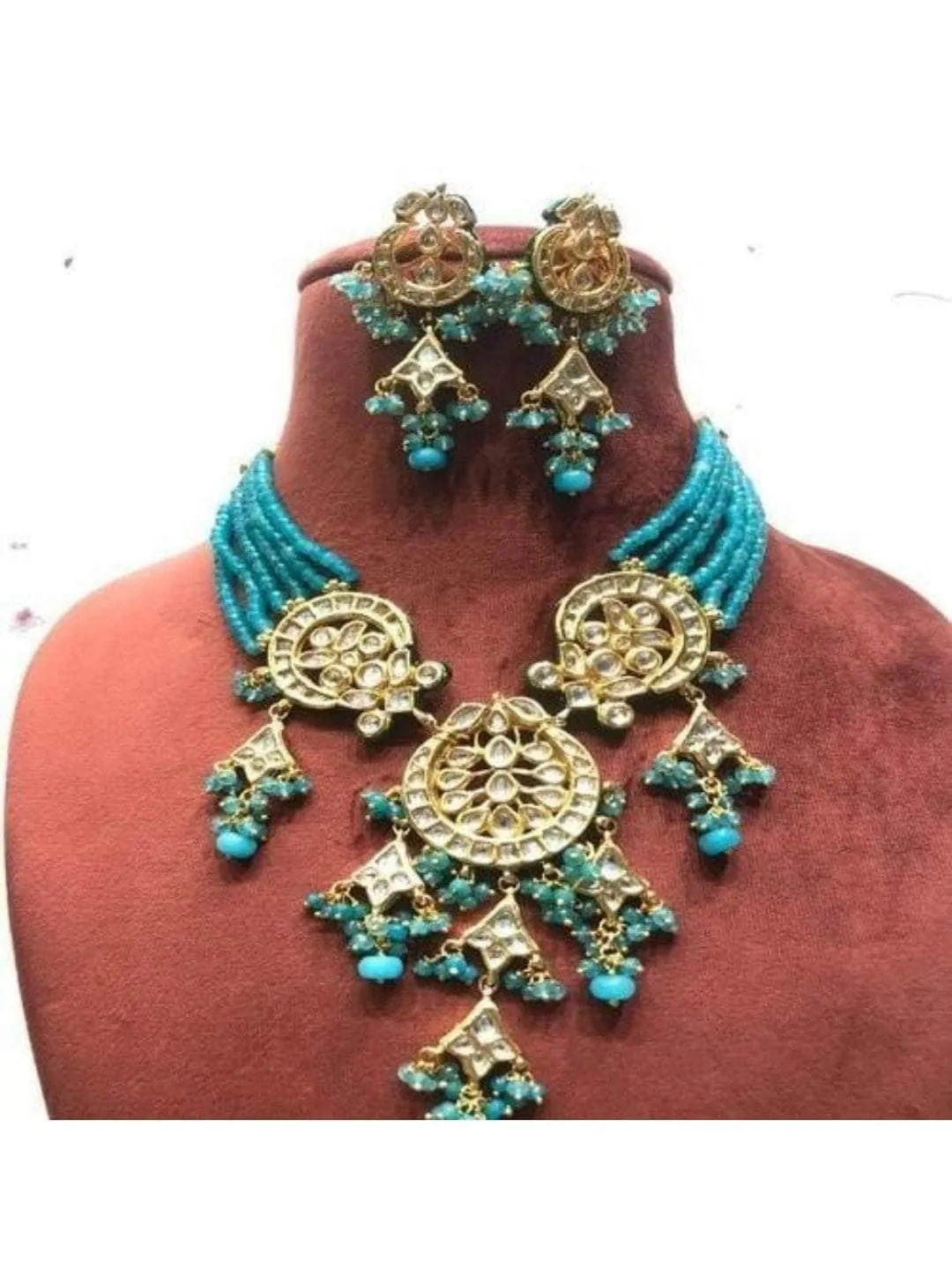 Kundan 3 Pendant Necklace