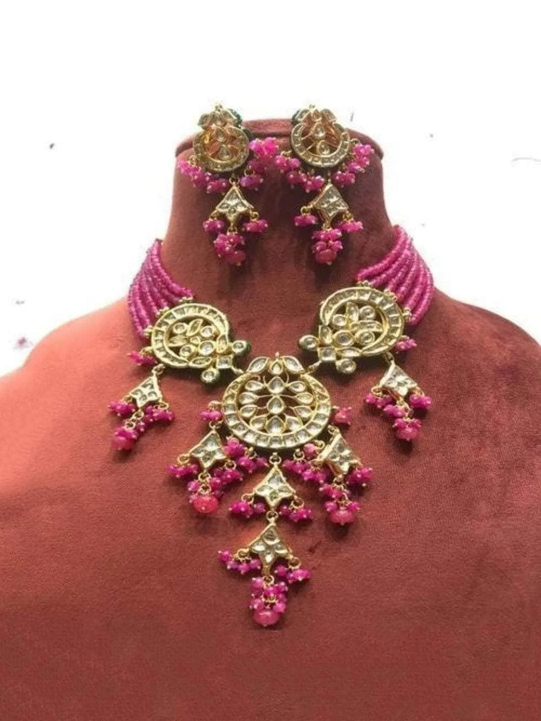 Kundan 3 Pendant Necklace