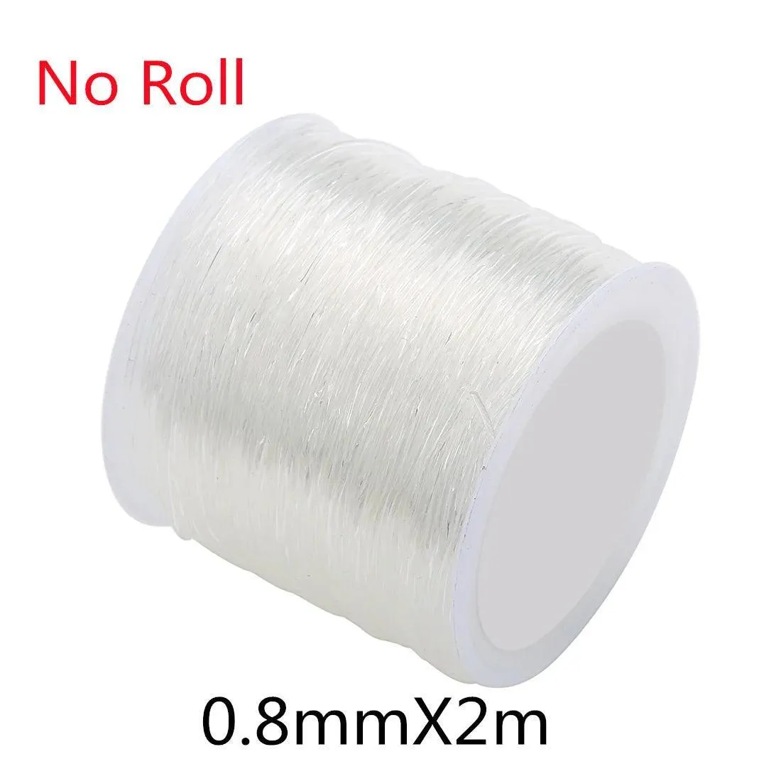 Louleur Plastic Crystal Beading Stretch Cord: White Elastic Line for Jewelry Making