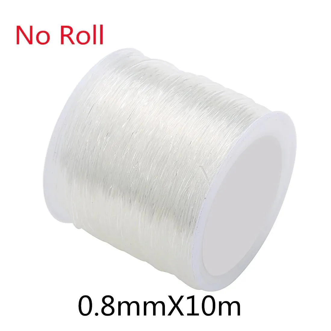 Louleur Plastic Crystal Beading Stretch Cord: White Elastic Line for Jewelry Making