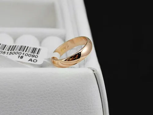 Man and Woman 18K Rose Gold Plated High Polish Wedding band Classic rings