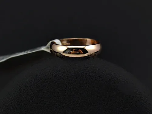 Man and Woman 18K Rose Gold Plated High Polish Wedding band Classic rings