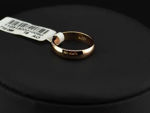 Man and Woman 18K Rose Gold Plated High Polish Wedding band Classic rings