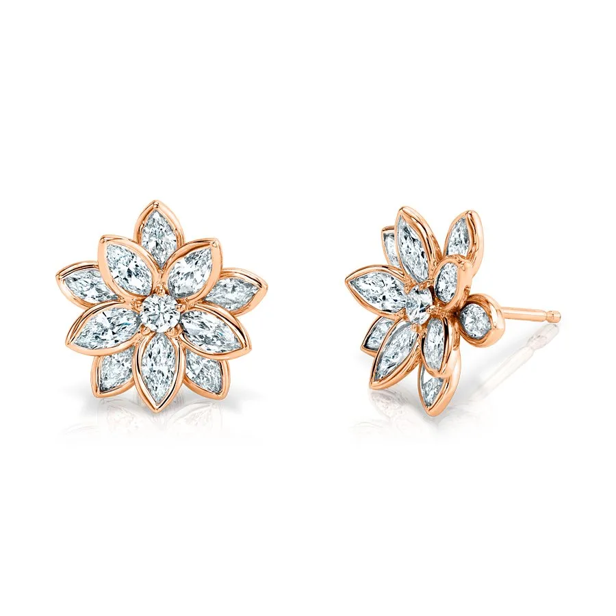 Marquise Diamond Floret Earrings