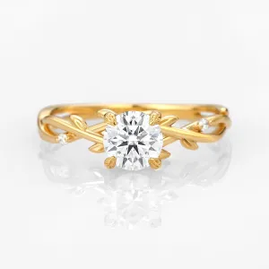 Moissanite Leafy Vintage Engagement Ring - Savannah