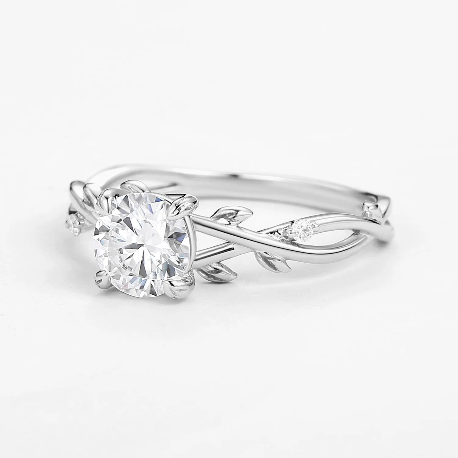 Moissanite Leafy Vintage Engagement Ring - Savannah