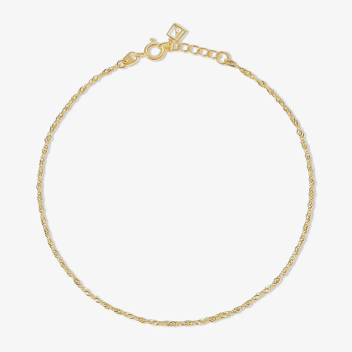 Mondechai ornate twisted chain anklet