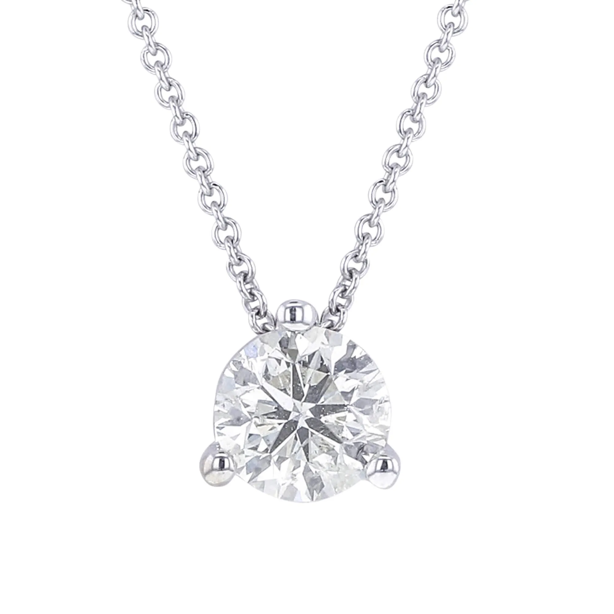 Naked Solitaire Diamond Necklace 1ct