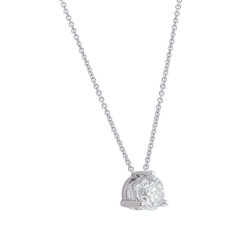 Naked Solitaire Diamond Necklace 1ct