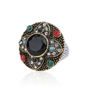 New fashion Jewelry Round-shaped 925 Sterling Silver Bohemian Rings for women