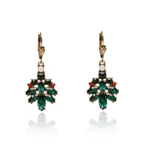 Novelty Christmas Tree Earrings: Dangle Earrings Green