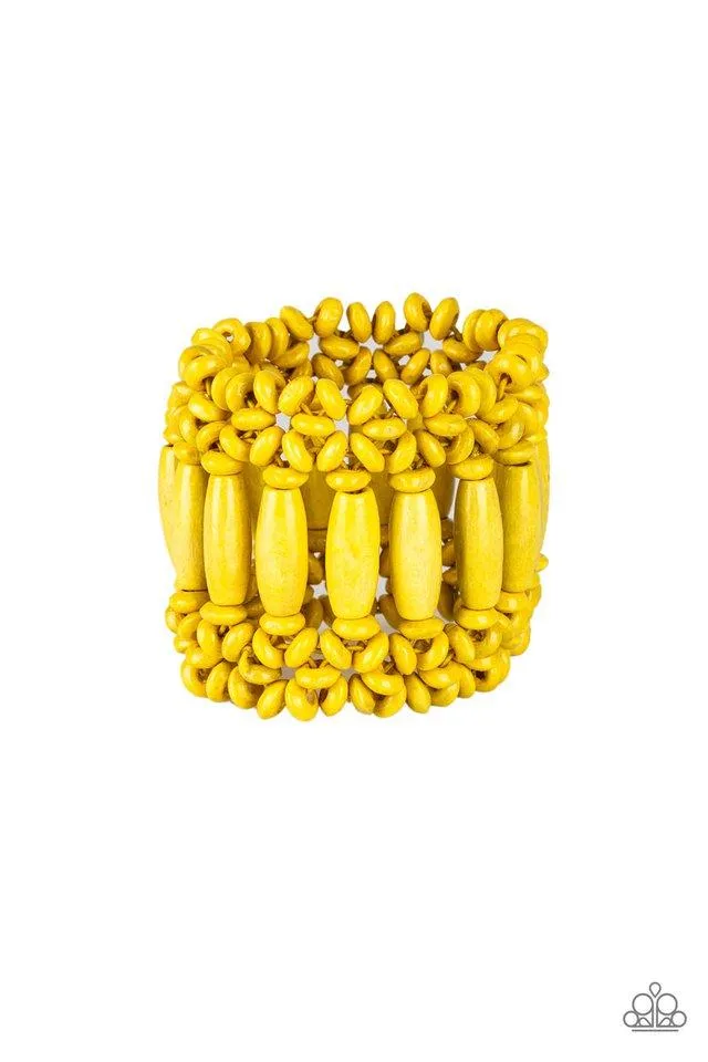 Paparazzi Bracelet ~ Barbados Beach Club - Yellow