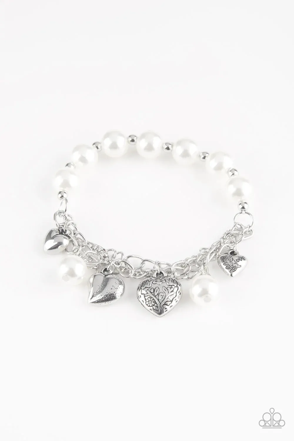 Paparazzi Bracelet ~ More Amour - White