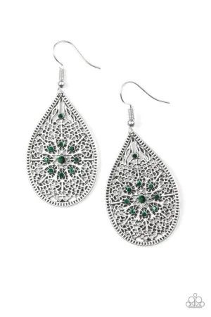 Paparazzi Earring ~ Dinner Party Posh - Green