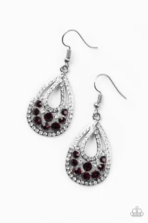 Paparazzi Earring ~ Sparkling Stardom - Purple