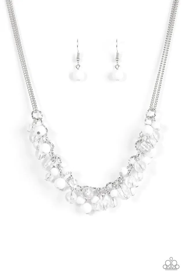 Paparazzi Necklace ~ Boulevard Beauty - White