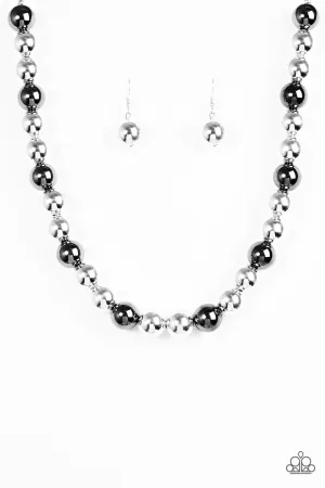 Paparazzi Necklace ~ Downtown Drama - Silver