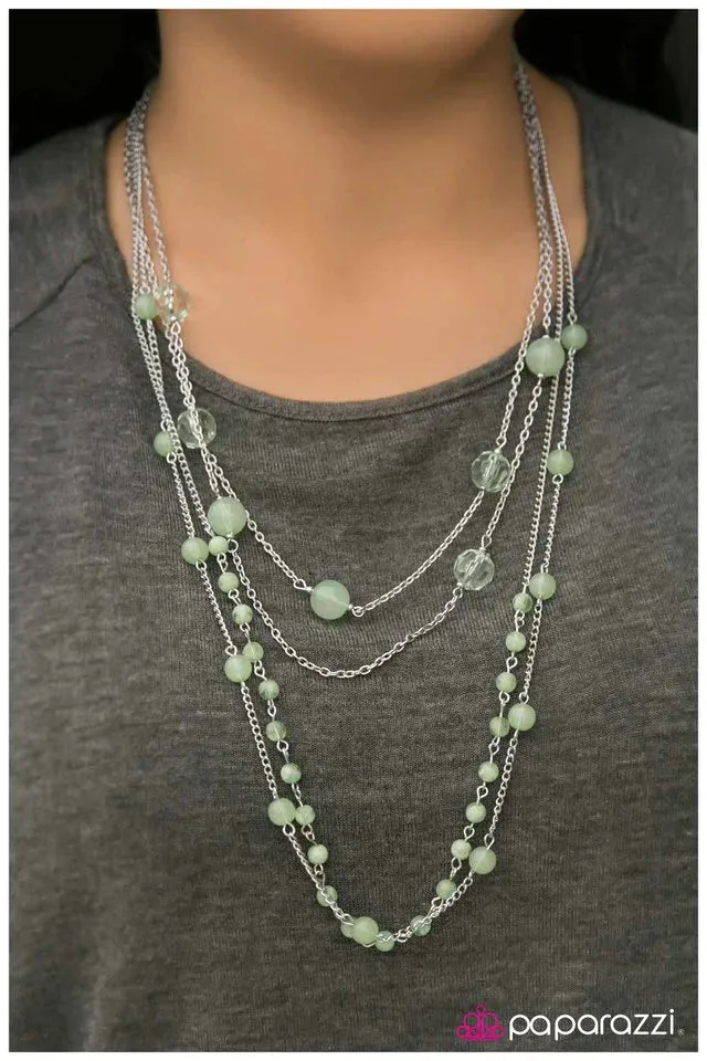 Paparazzi Necklace ~ Imperfect Imperfections - Green