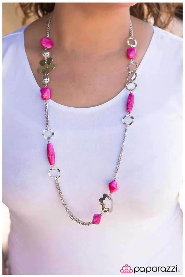 Paparazzi Necklace ~ Larger Than Life - Pink