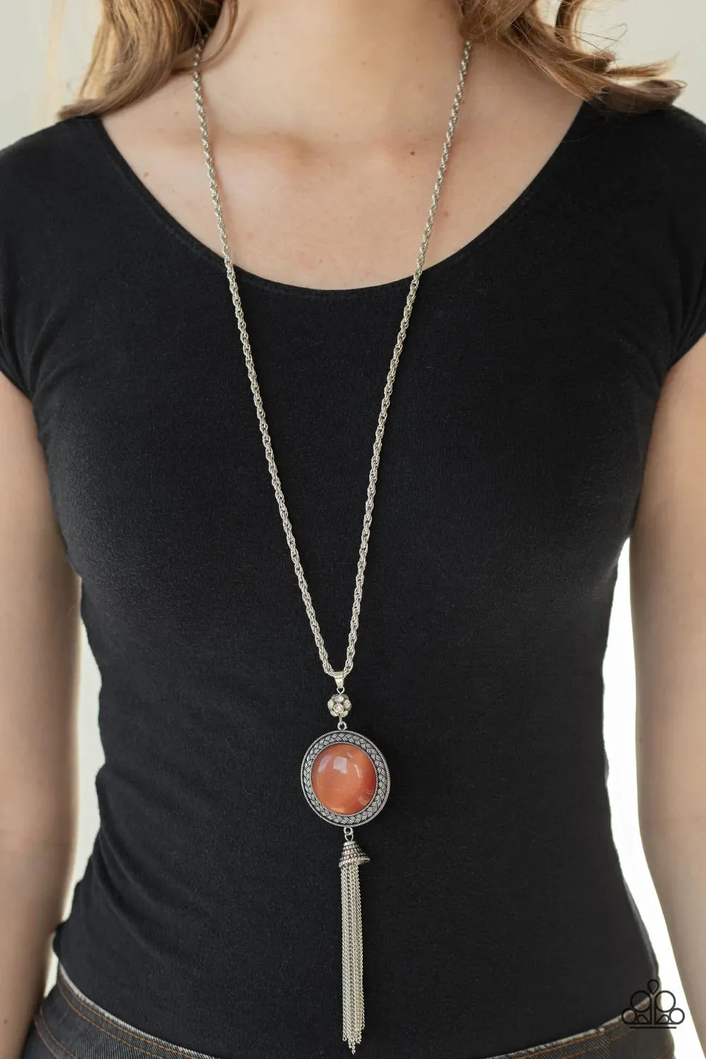 Paparazzi Necklace ~ Serene Serendipity - Orange