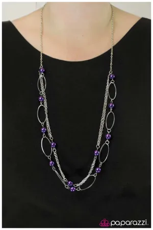 Paparazzi Necklace ~ Stolen Kisses - Purple