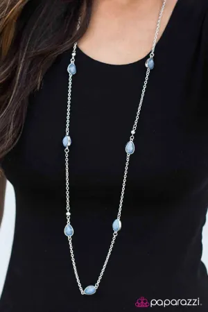 Paparazzi Necklace ~ Teardrop Diva - Blue