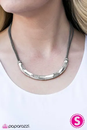 Paparazzi Necklace ~ The GLITTER Rush - Silver