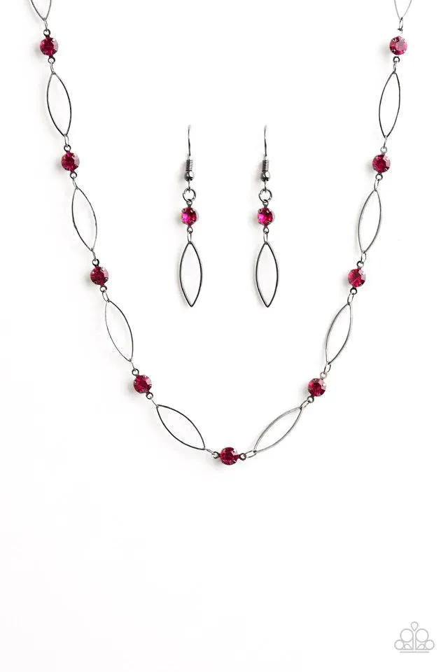 Paparazzi Necklace ~ Time Is Of The Essence - Pink