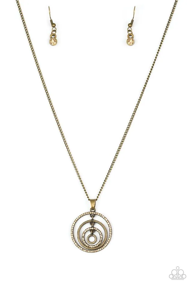 Paparazzi Necklace ~ Upper East Side - Brass