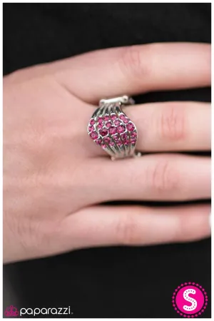 Paparazzi Ring ~ GLOW Away! - Pink