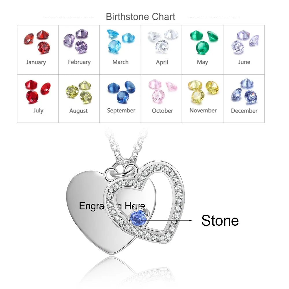 Personalized Engraving Name Zirconia Necklace