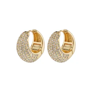 Pilgrim - Naomi Recycled Crystal Hoops - Gold