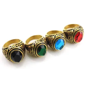 Popular Men's Jewelry New Large And Thick Stainless Steel Rings Austrian Crystal Fashion Jewelry