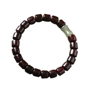 Rising popularity of Natural Lobular Rosewood Bracelets and Hetian Jade Bamboo Bracelet for Boys and Girls