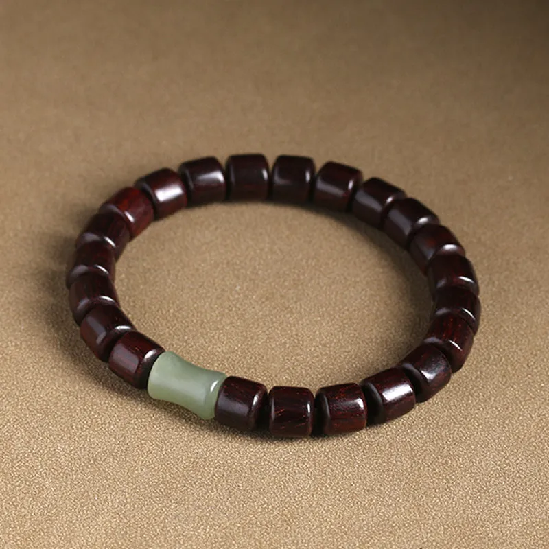 Rising popularity of Natural Lobular Rosewood Bracelets and Hetian Jade Bamboo Bracelet for Boys and Girls