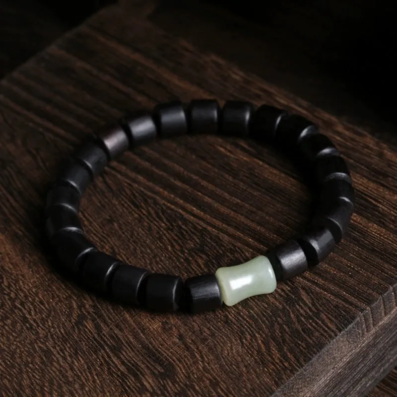 Rising popularity of Natural Lobular Rosewood Bracelets and Hetian Jade Bamboo Bracelet for Boys and Girls