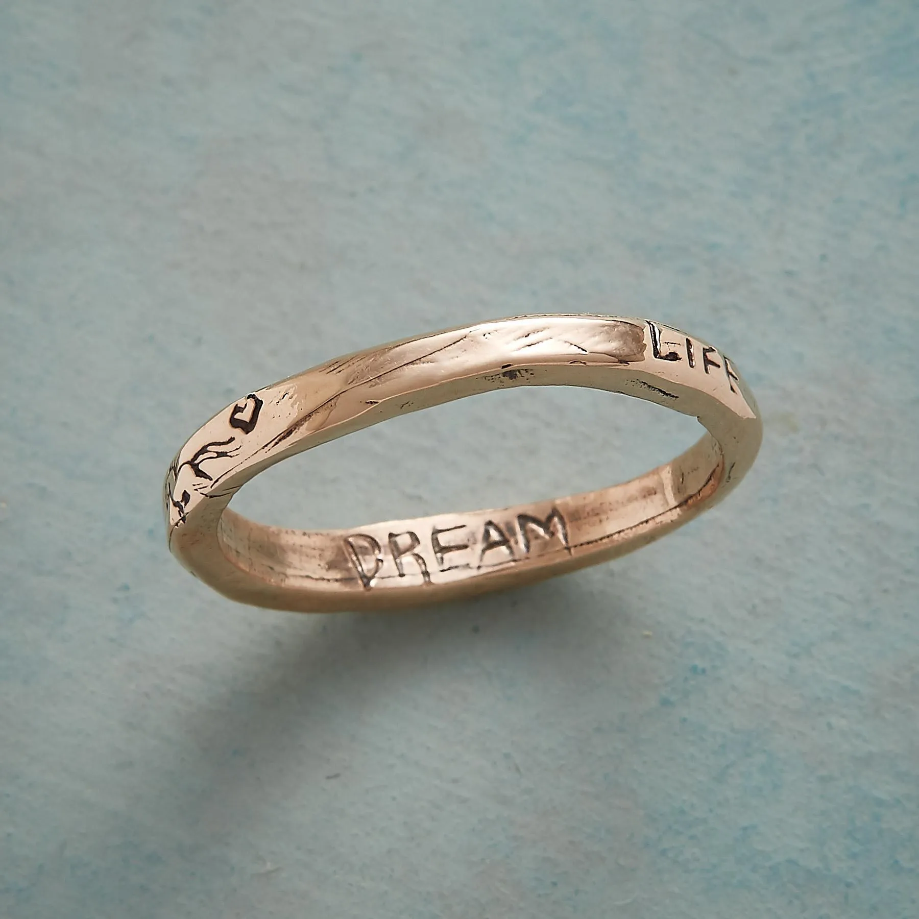 Rose Gold Life Peace Dream Ring