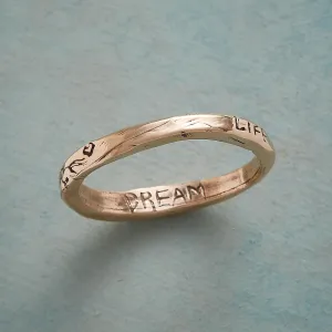 Rose Gold Life Peace Dream Ring