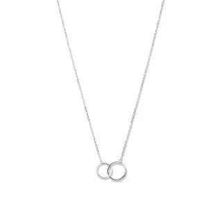 Saint Germain Loulou 14 karat white gold necklace with two rings