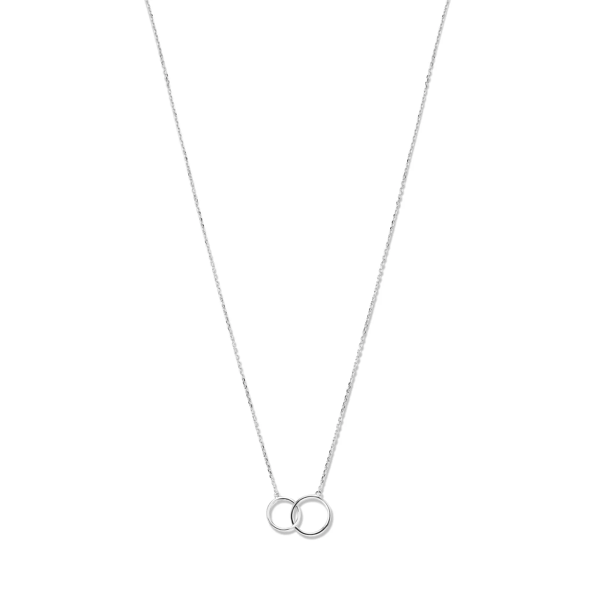 Saint Germain Loulou 14 karat white gold necklace with two rings