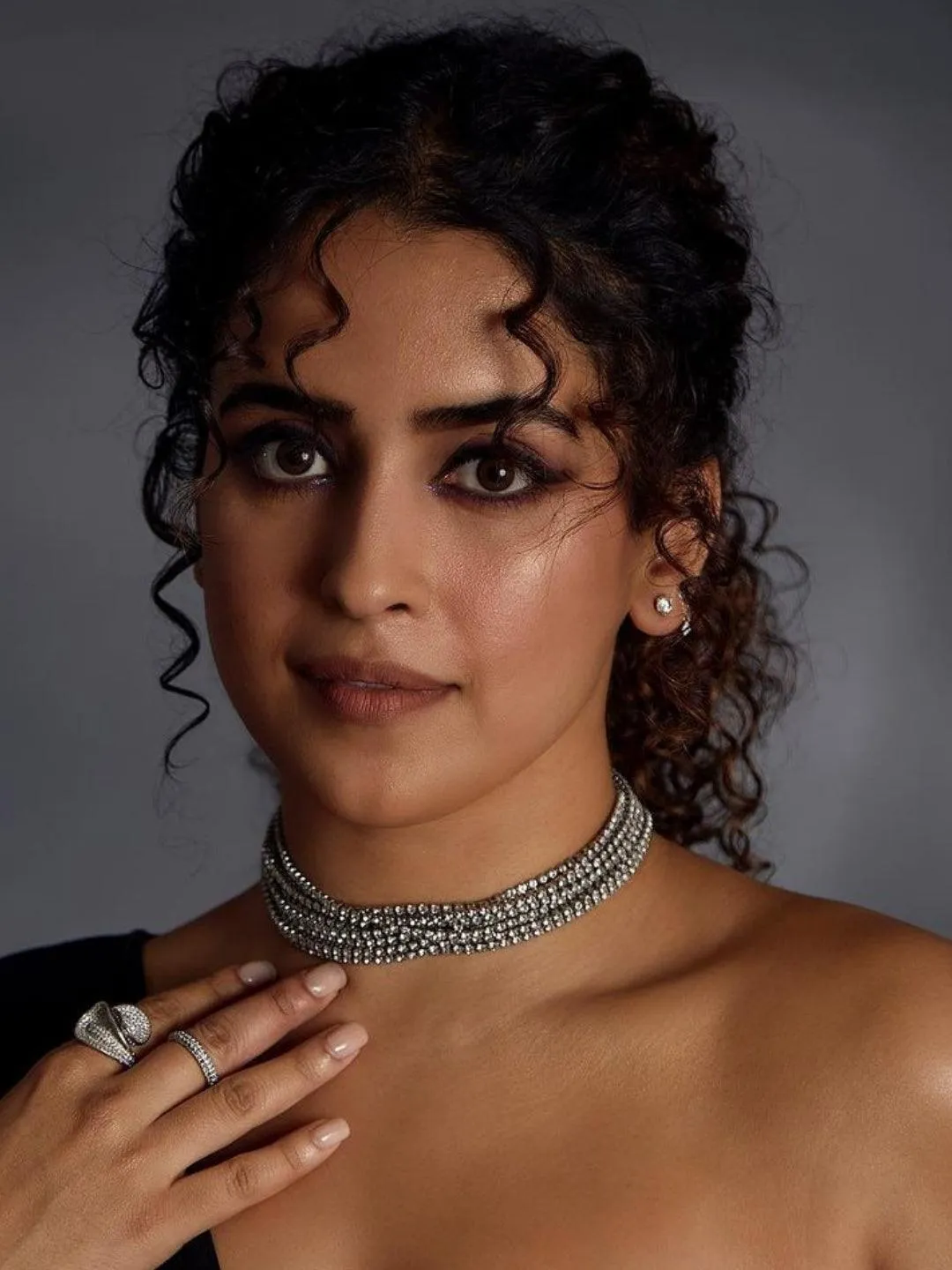 Sanya Malhotra In Silver Color Showstopper Necklace